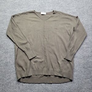 Zenana‎ Womens Small Olive Green Knit V Neck Long Sleeve Tunic Sweater